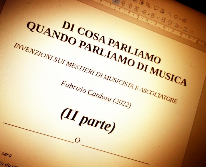 DI COSA PARLIAMO QUANDO PARLIAMO DI MUSICA (II)